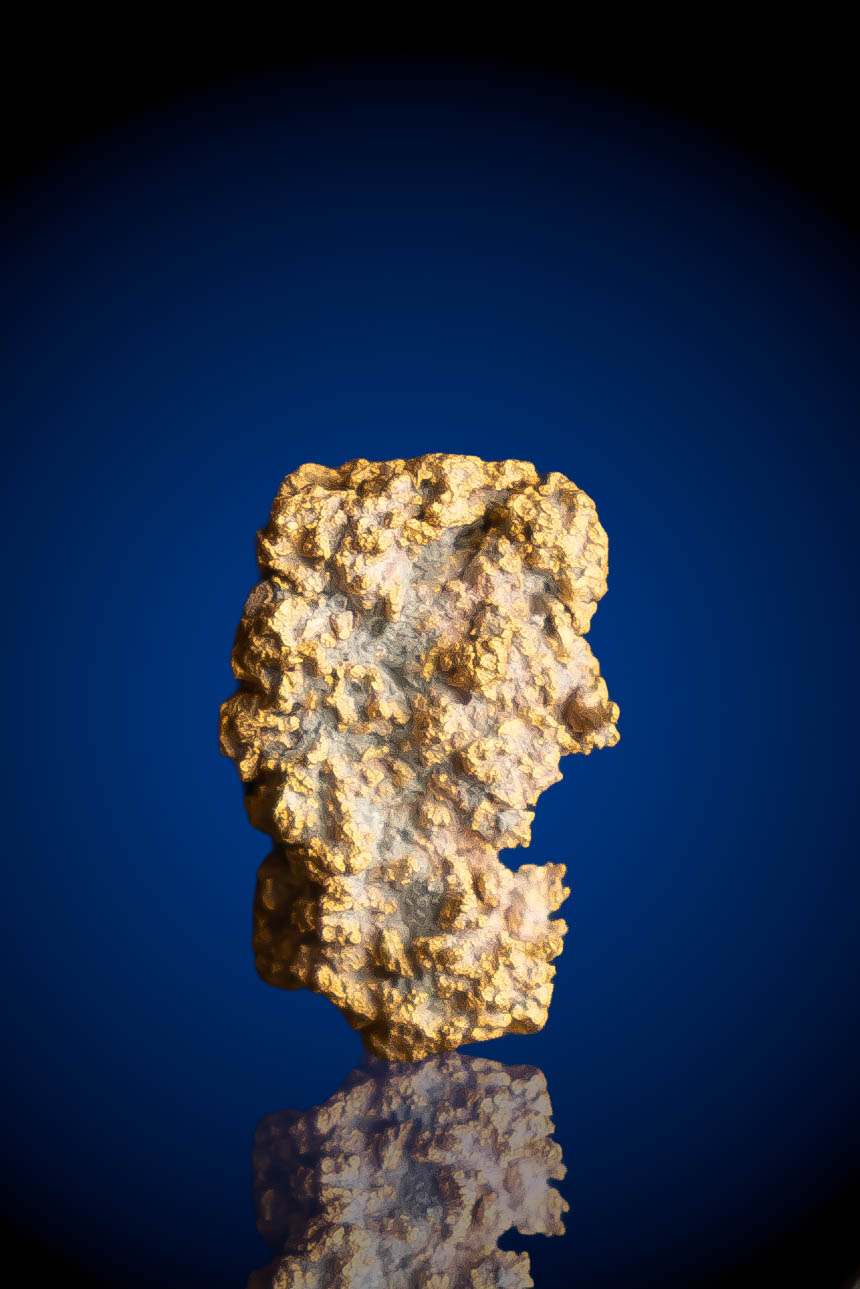 (image for) Beautiful, Rugged Natural Gold Nugget - New Zealand - 0.76 Grams