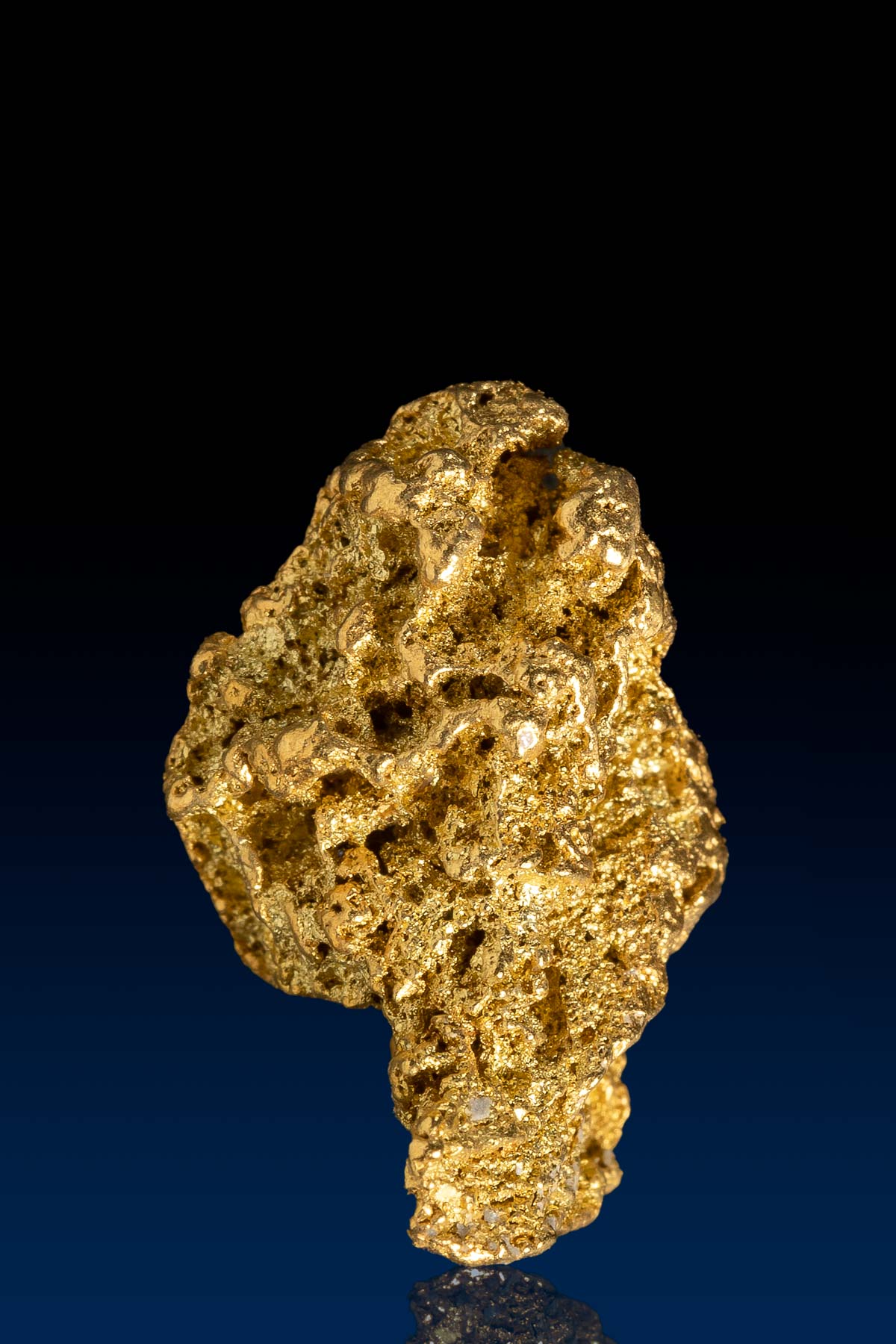Natural Colorado Gold Nugget on a Stand - 2.71 grams