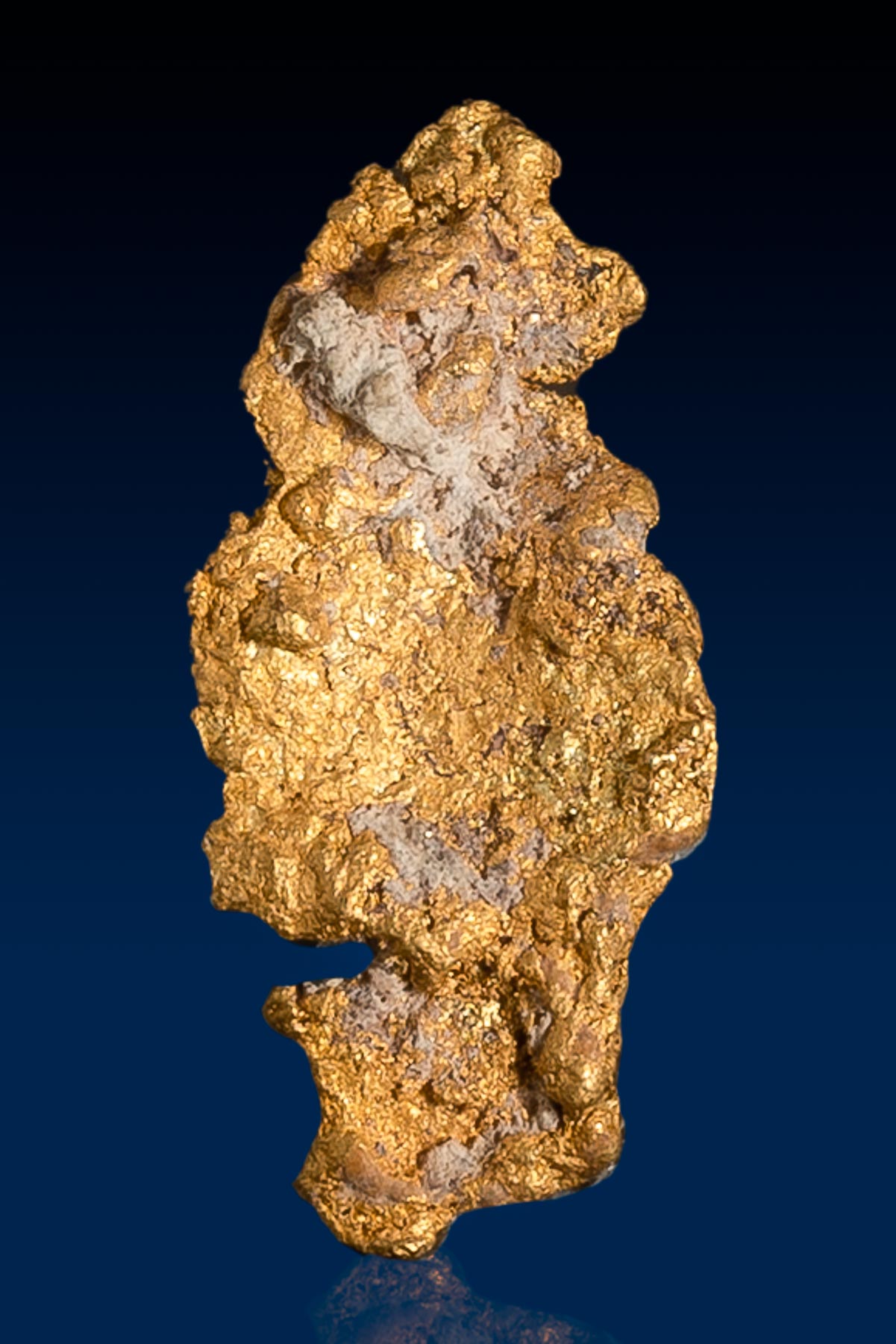 Stones Embedded in Long Arizona Natural Gold Nugget - 1.14 grams