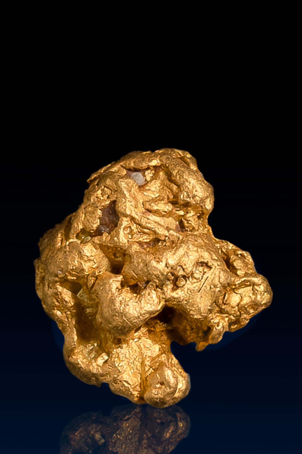 Round Rugged Arizona Natural Gold Nugget - 1.3 grams