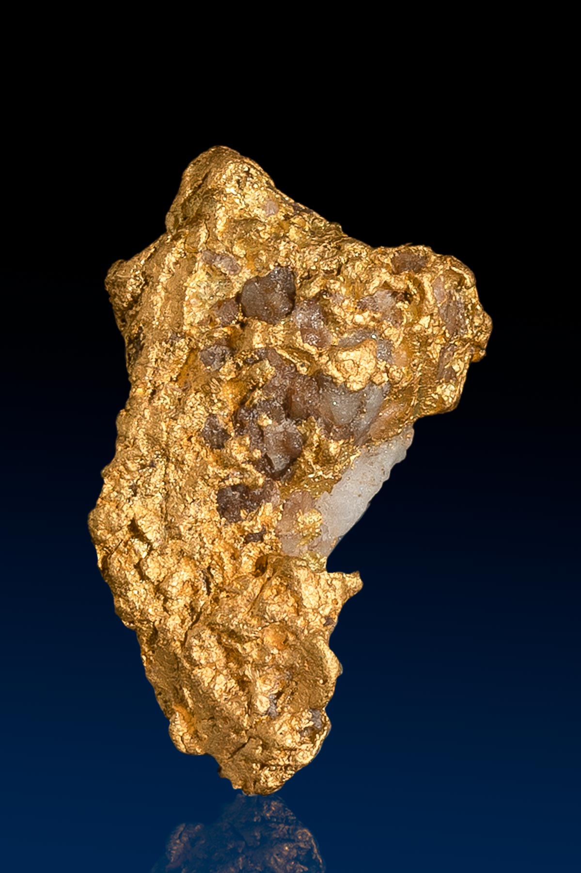 Arizona Natural Gold Nugget with Quartz Mouth - 4.19 grams