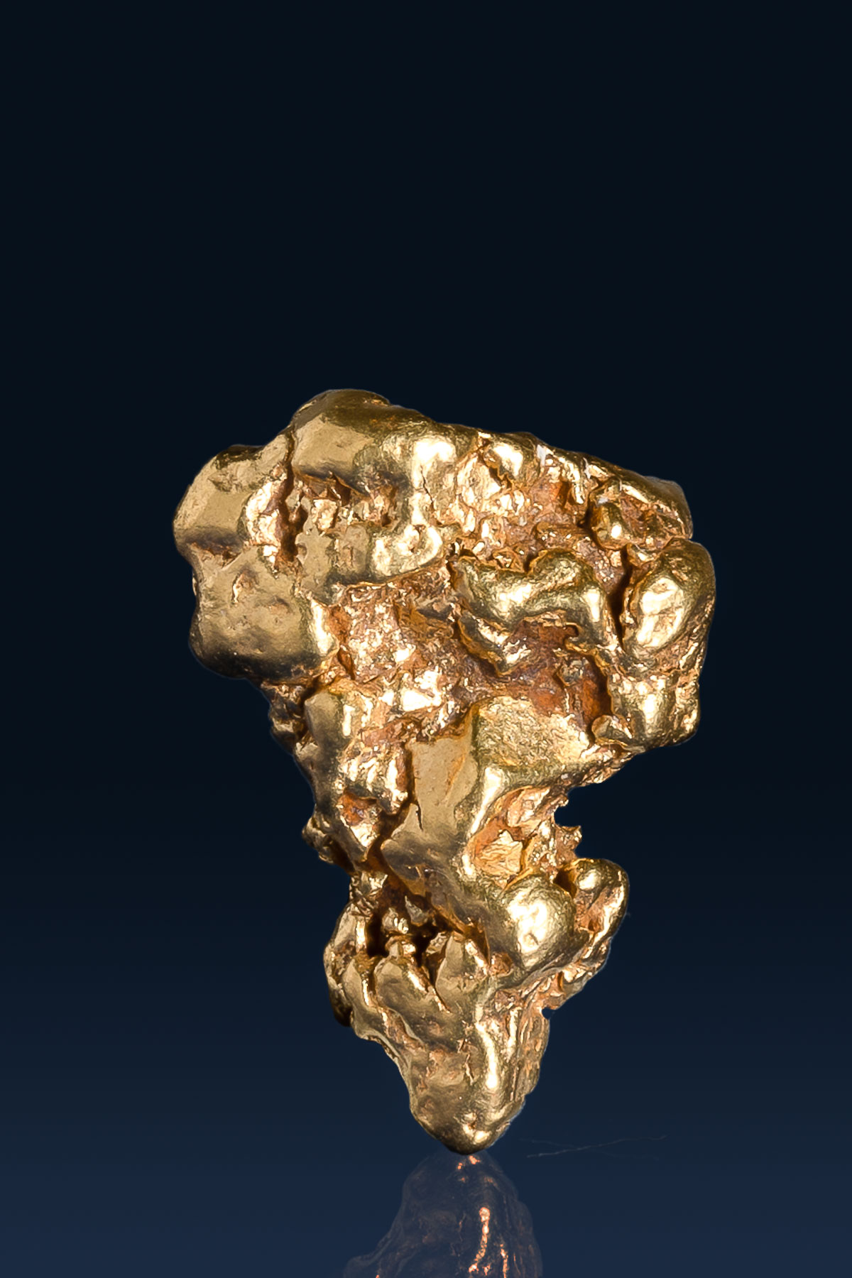 Oblong Large Head Yukon Natural Gold Nugget - 7.33 grams