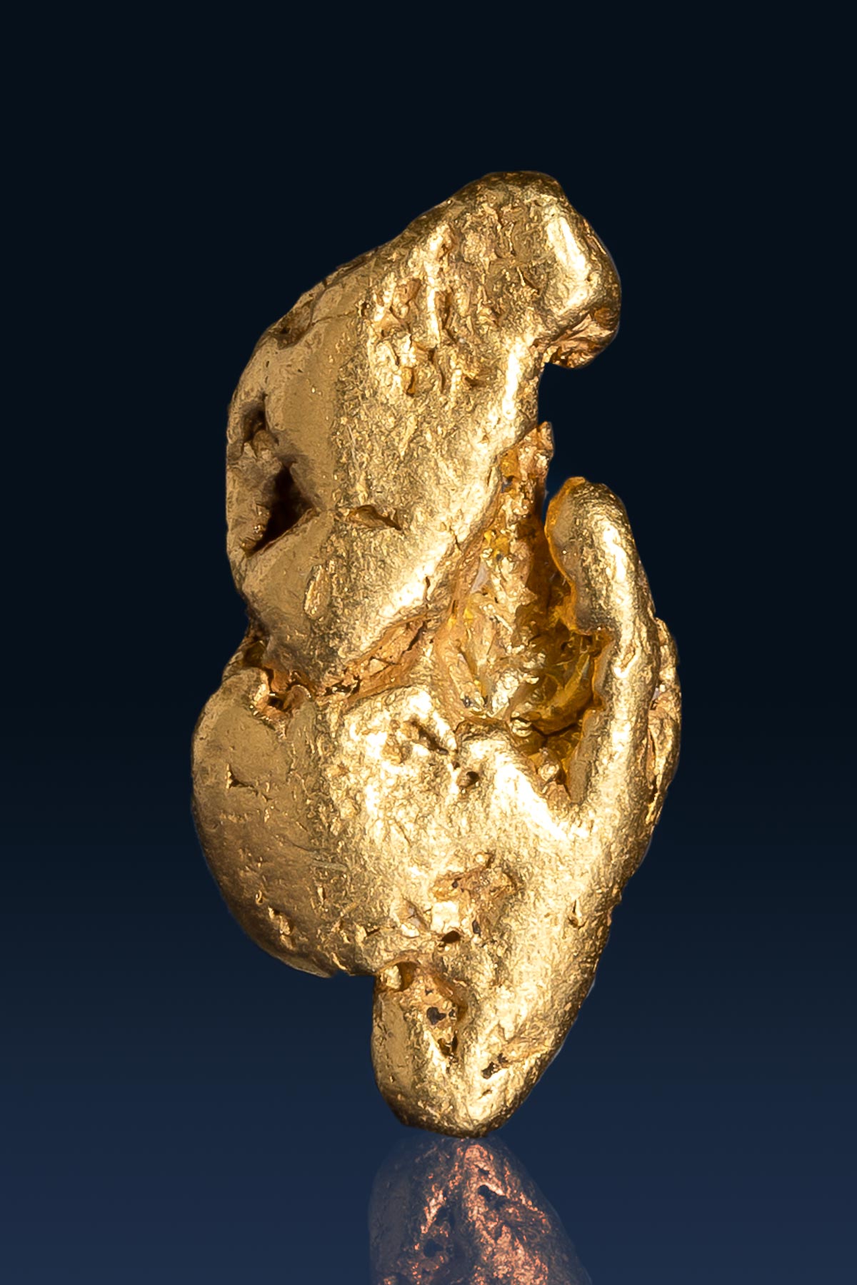 Oblong Smooth Natural Yukon Gold Nugget - 7.49 grams