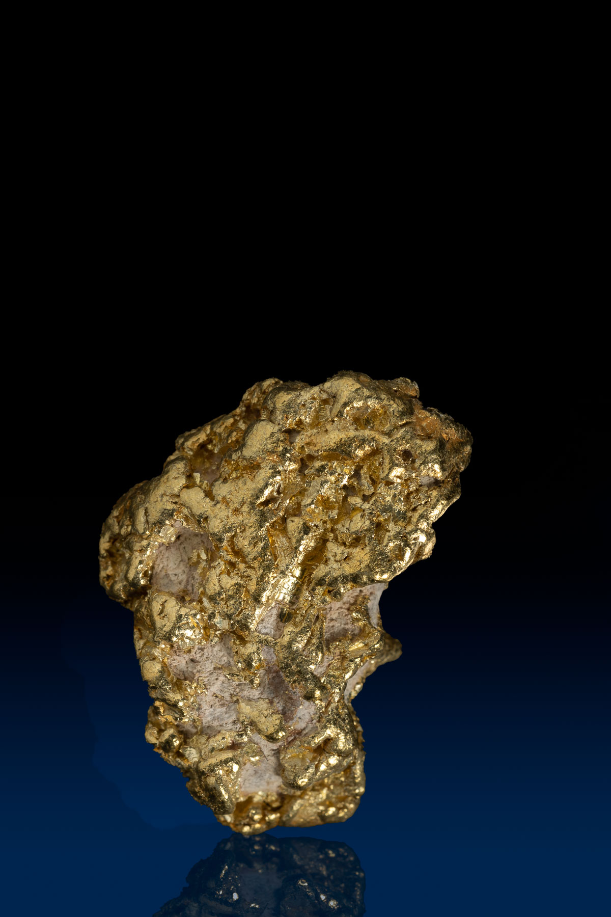 Oblong Natural Alaska Gold Nugget with Quartz - 15.2 grams