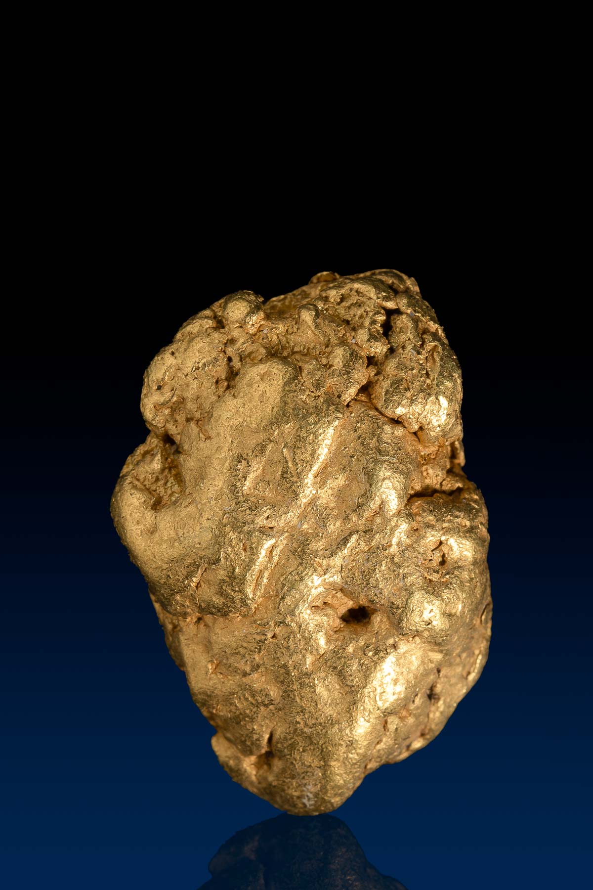 Solid Oblong Yukon Natural Gold Nugget - 15.20 grams