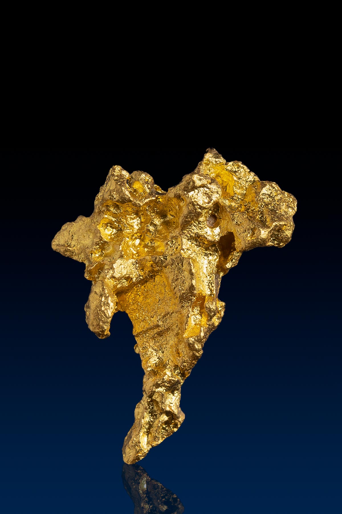 Tall Pointed Australian Natural Gold Nugget - 2.33 grams