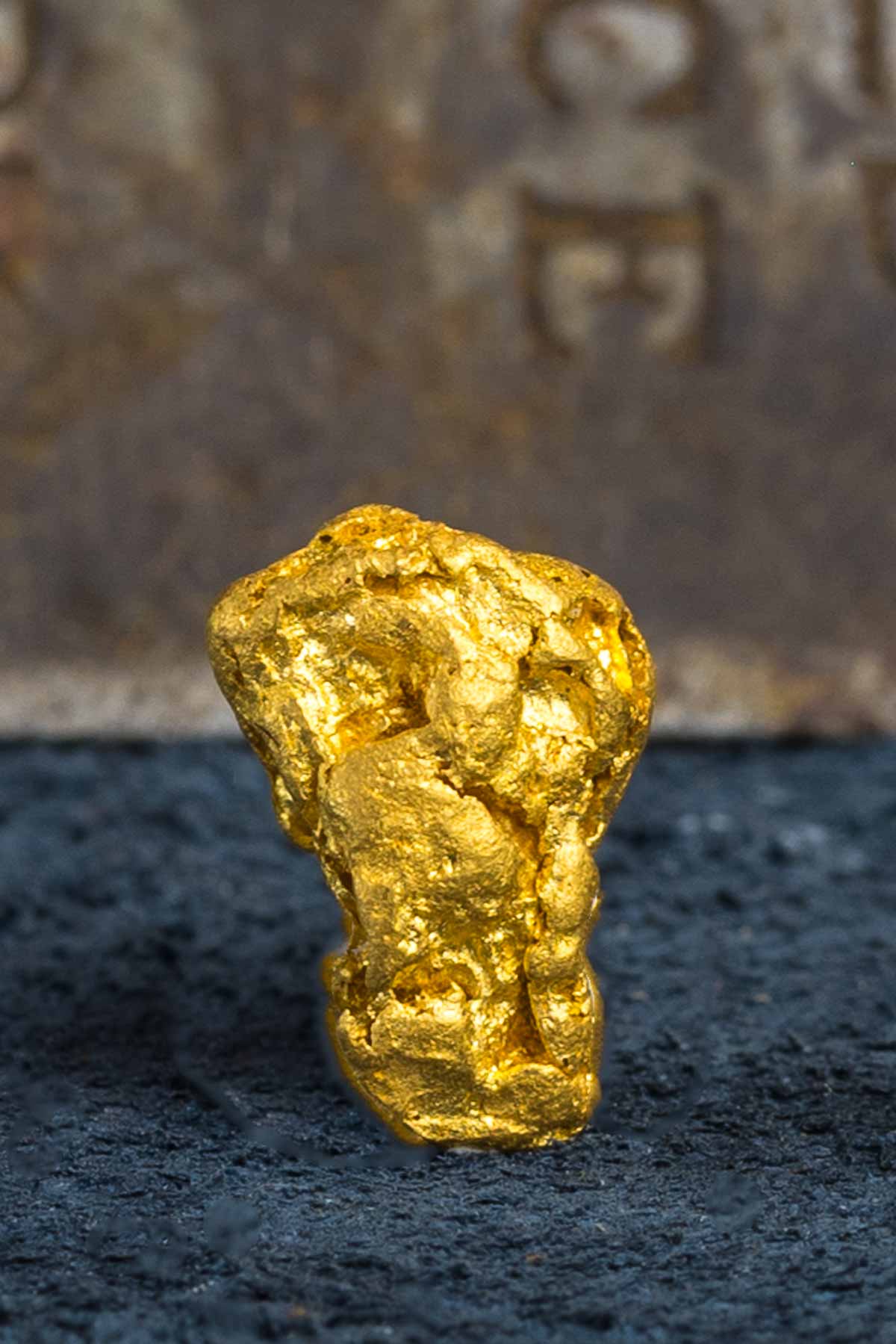 Elongated Chunky Natural Australian Gold Nugget