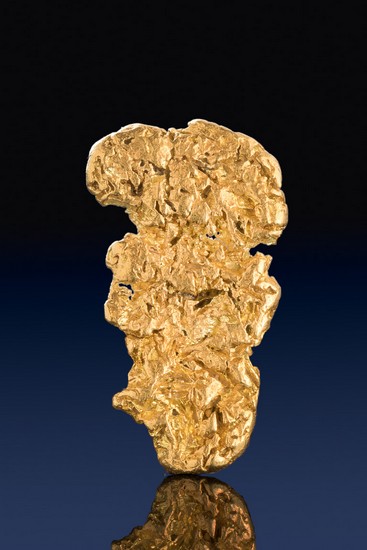 A Unique and Sharp Surface - Alaska Gold Nugget