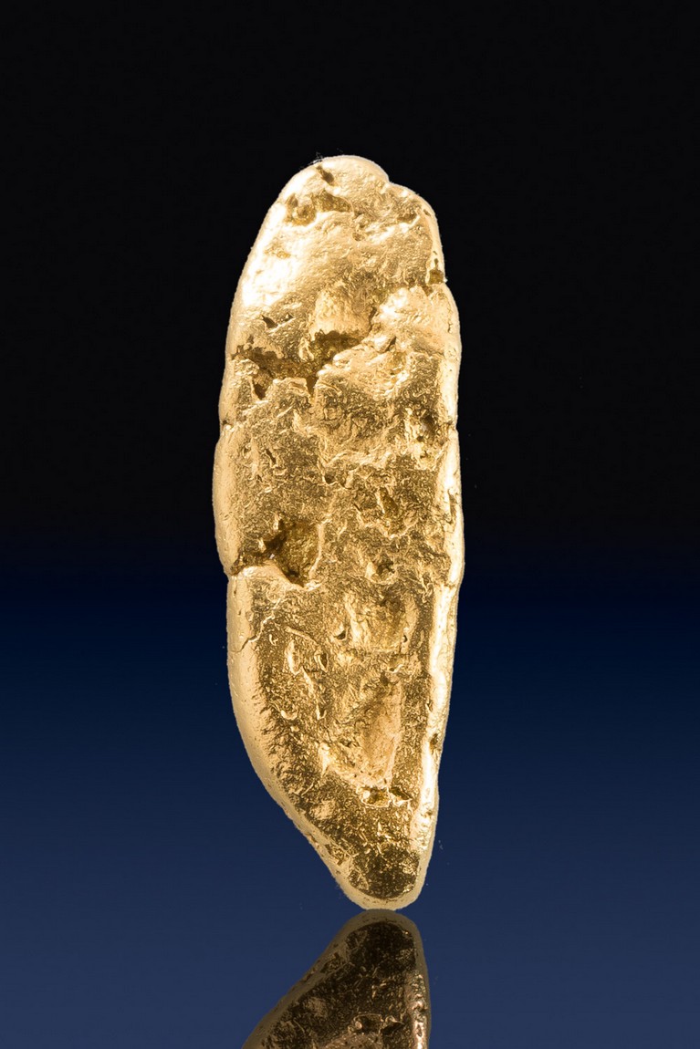 (image for) Cratered, Elongated Natural Gold Nugget - Alaska - 2.86 grams
